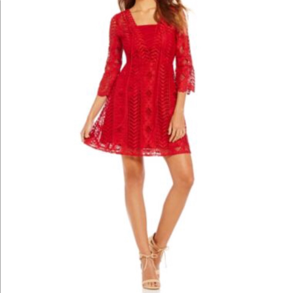 Romantic red dress Gianni Bini NWT